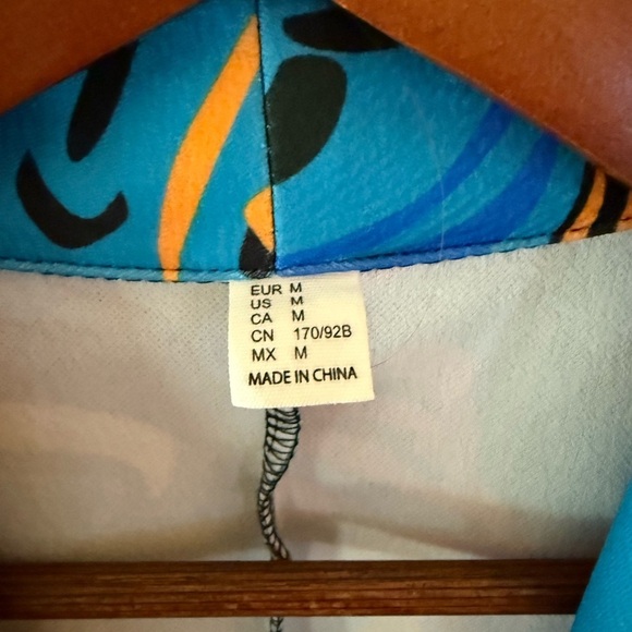 Trendy 80s peplum multicolor fun jacket size medium - Picture 2 of 6